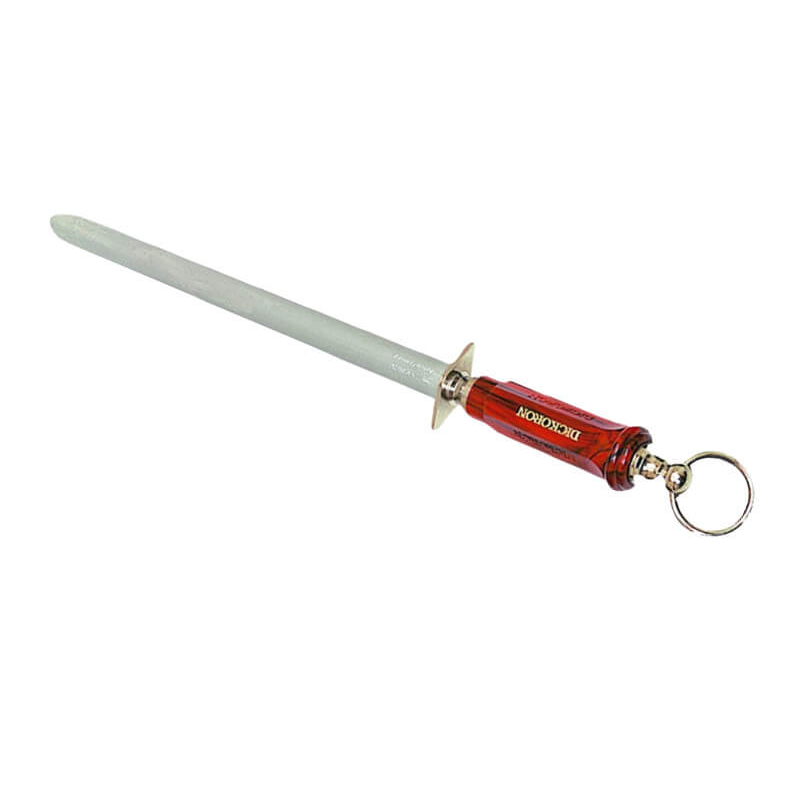 Fusil à aiguiser Dickoron ovale 30 cm manche rouge