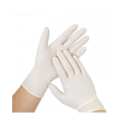 Gants vinyle blancs non poudrés "Taille XL" Boîte de 100