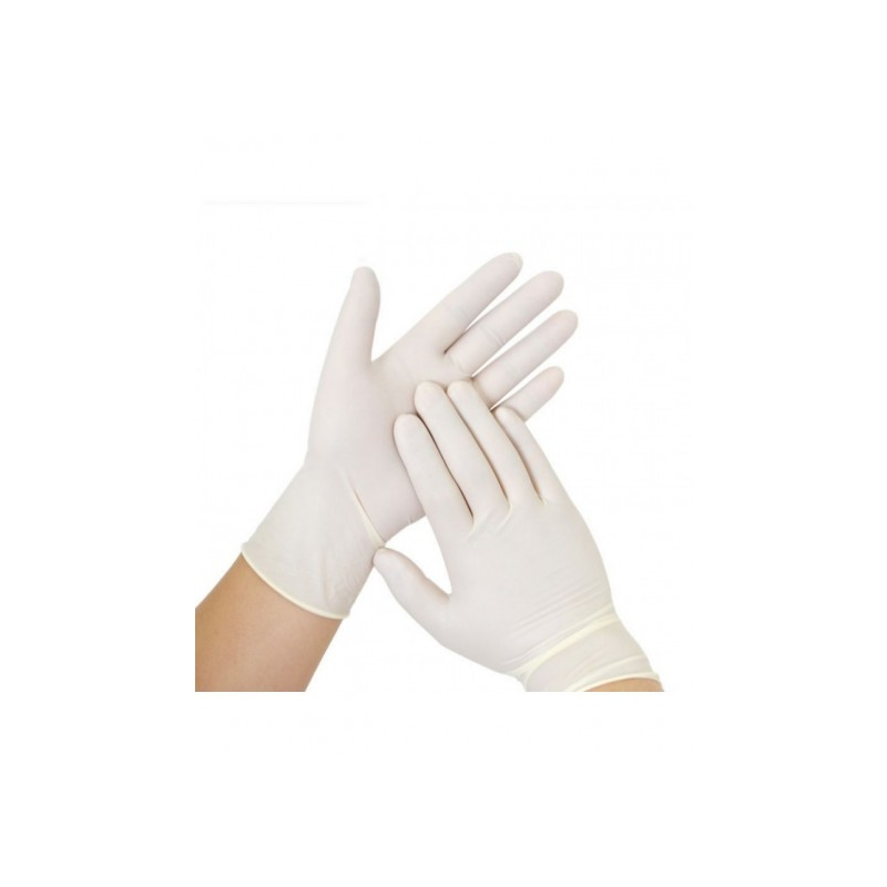 Gants vinyle blancs non poudrés "Taille XL" Boîte de 100
