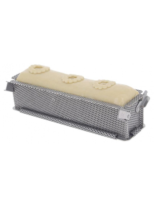Moule à pâté en croûte dépliable inox perforé GEOFORME 35x7x7,5cm