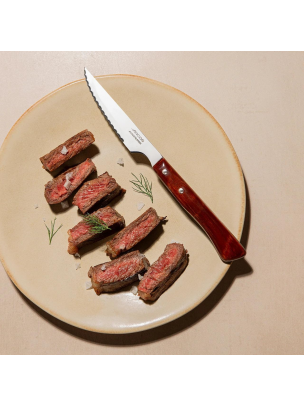 Couteau steack bois crante